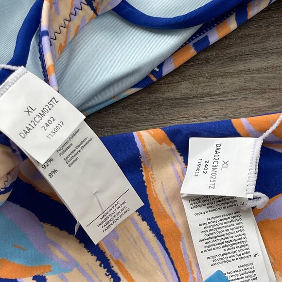 Cupshe Tropical Bikini Set Womens Size XL Strappy Back Top & Reversible Low Rise - Picture 9 of 10